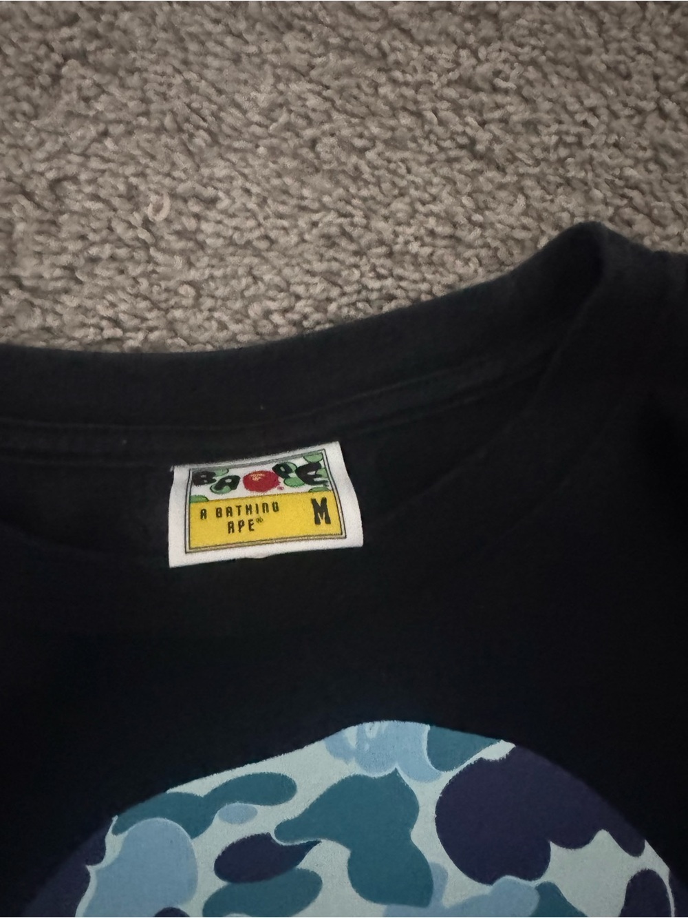 Blue Multicolor Bape Tee - Picture 3 of 4